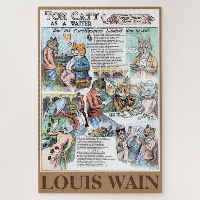 Puzzle Chat comme serveur, Louis Wain (Vertical)