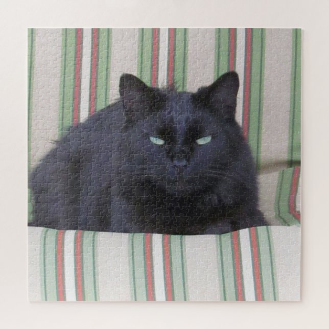 Puzzle - Chat confortable sur Cushion (Horizontal)