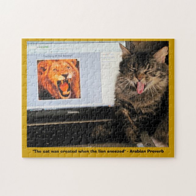 Puzzle Chat Créé Quand Le Lion A Éternué (Horizontal)