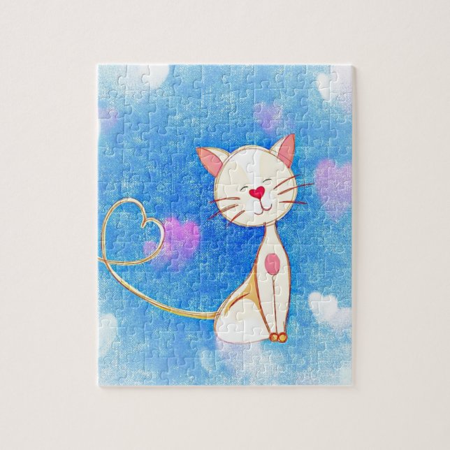 Puzzle Chat d'amour mignon (Vertical)