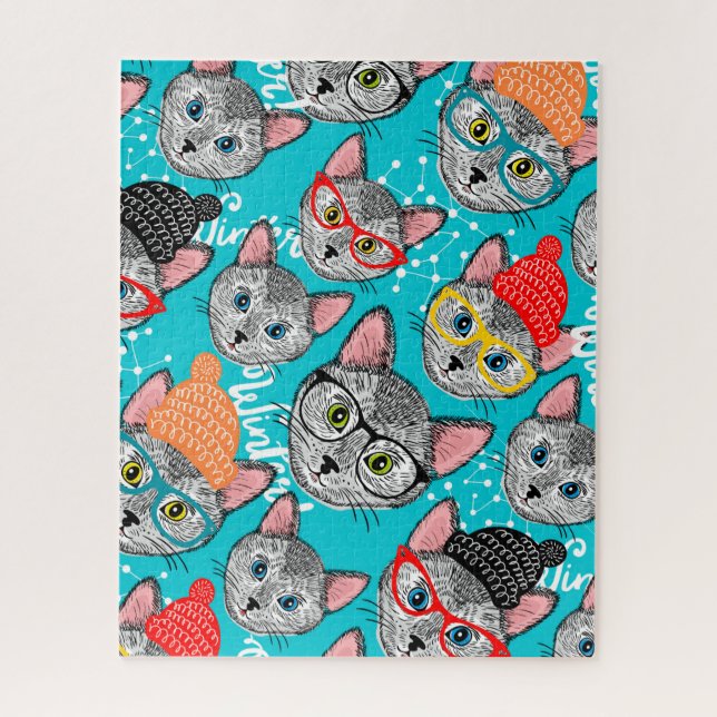 Puzzle Chat dans le casquette (Vertical)