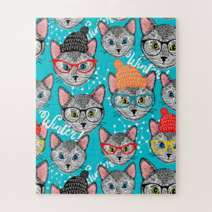 Puzzle Chat dans le casquette