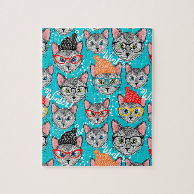 Puzzle Chat dans le casquette (Vertical)