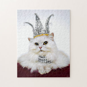 Puzzle Chat dans une couronne