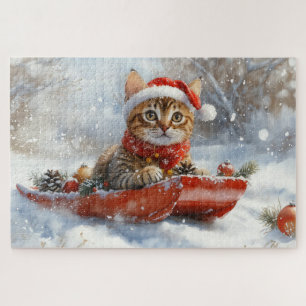 Puzzle Chat de Bengale dans la corniche Laisser neiger No