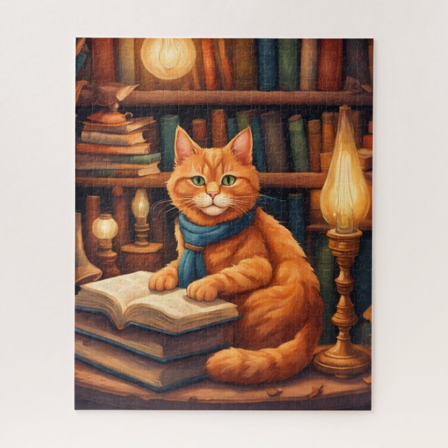Puzzle chat de bibliothèque #13 énigme (Vertical)
