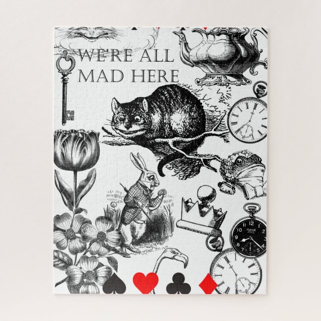 Puzzle Chat de Cheshire classique alice au pays des merve (Vertical)