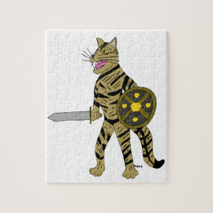 Puzzle Chat de guerrier