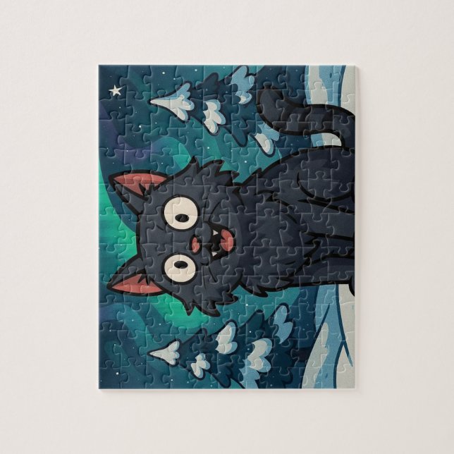 Puzzle Chat de Noël islandais Yule (Vertical)