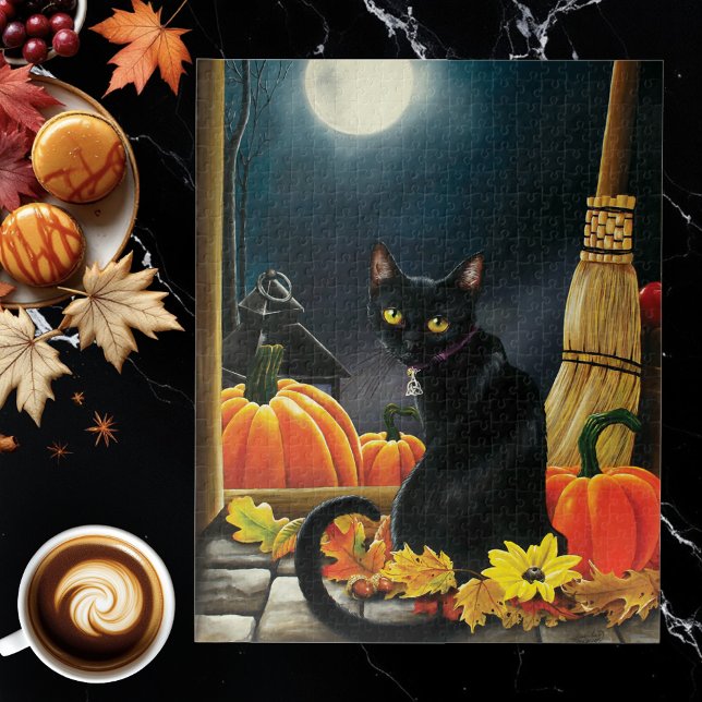 Puzzle Chat d'Halloween noir (Créateur téléchargé)