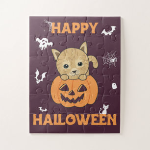 Puzzle Chat En Citrouille Chats Doux Joyeux Halloween Jig