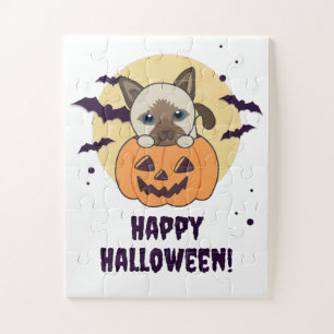 Puzzle Chat En Citrouille Chats Doux Joyeux Halloween Jig