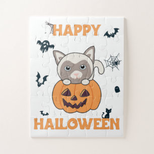 Puzzle Chat En Citrouille Chats Doux Joyeux Halloween Jig