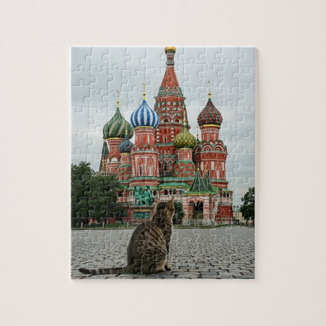 Puzzle Chat en Russie Moscou Voyage (Vertical)