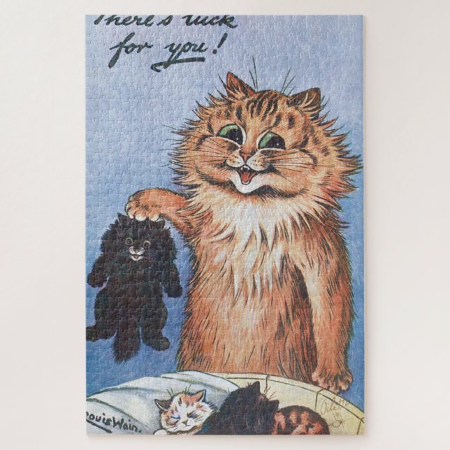 Puzzle Chat et chatons, Louis Wain (Vertical)