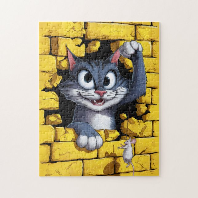 Puzzle Chat et souris. (Vertical)