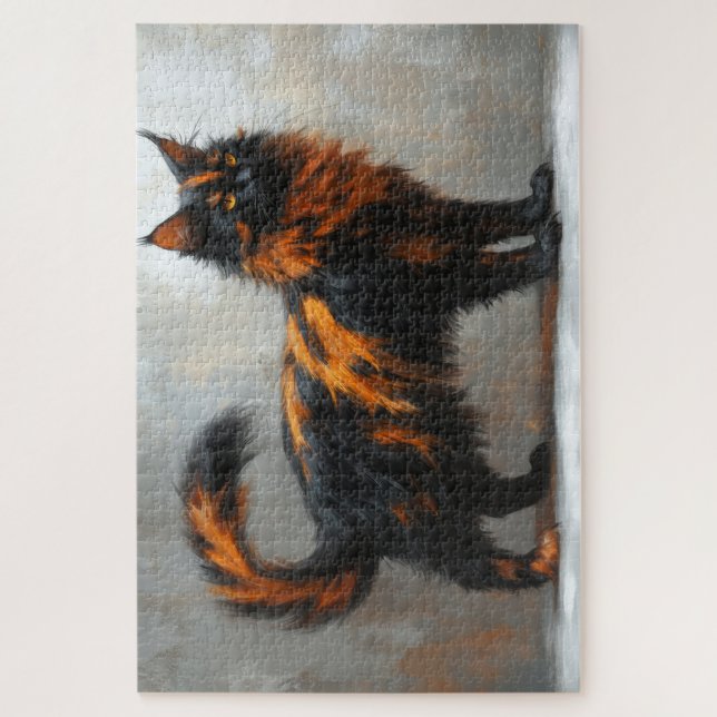 Puzzle Chat flufflye Maine Coon  (Vertical)
