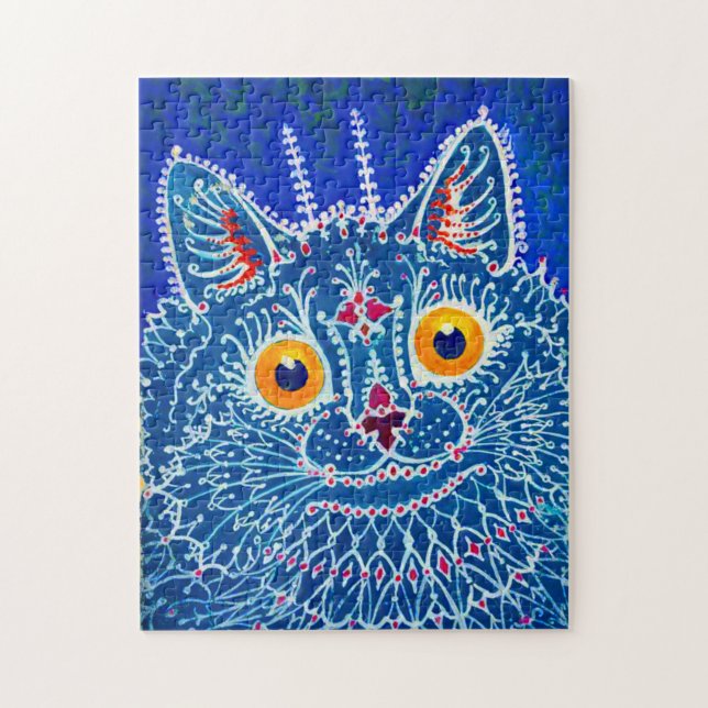 Puzzle Chat gothique bleu (Vertical)