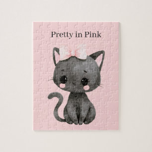 Puzzle Chat joli en rose