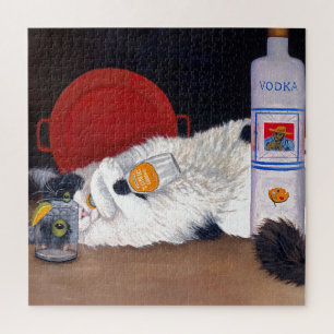 Puzzle Chat long Haired Tuxedo