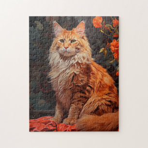 Puzzle chat Maine Coon