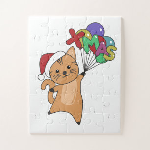 Puzzle Chat Noël Neige Hiver Animaux Chats
