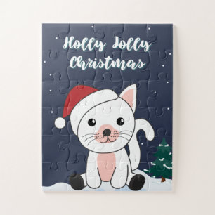 Puzzle Chat Noël Neige Hiver Animaux Chats Jigsaw Puzz