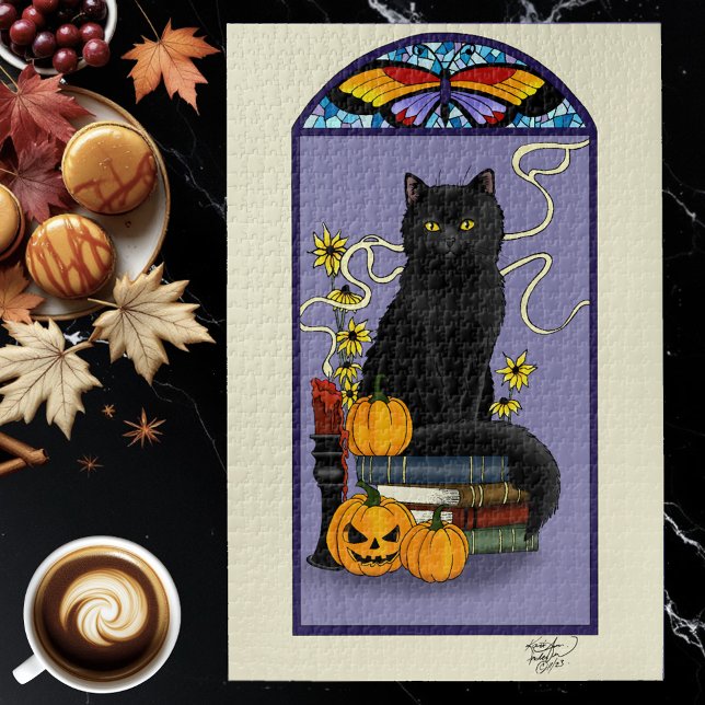Puzzle Chat noir Art Nouveau (Créateur téléchargé)