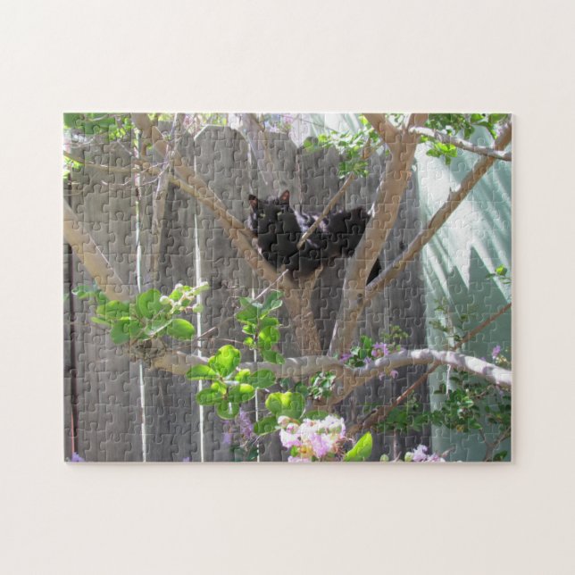 Puzzle - Chat noir dans l'arbre (Horizontal)