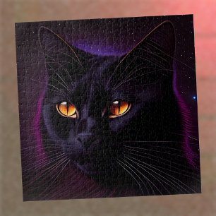 Puzzle Chat Noir Défiant