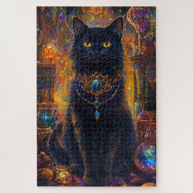 Puzzle Chat noir mystique (Vertical)