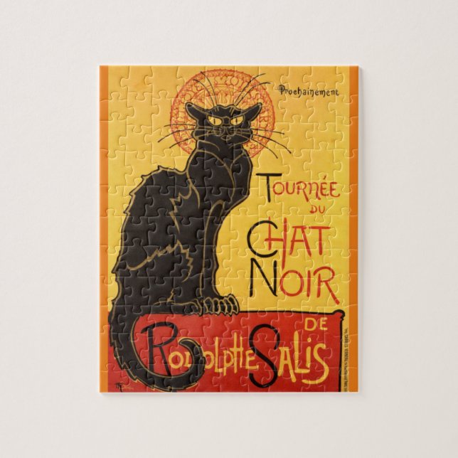 Puzzle Chat Noir Steinlen Belle Epoque Vintage Art (Vertical)