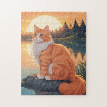 Chat orange et blanc