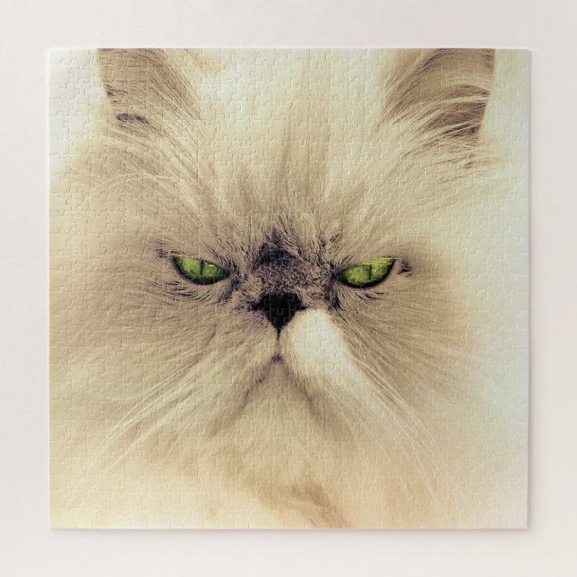 Puzzle Chat Perse Blanc Oeil Vert (Vertical)