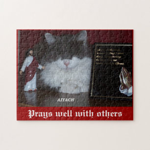 Puzzle chat priant