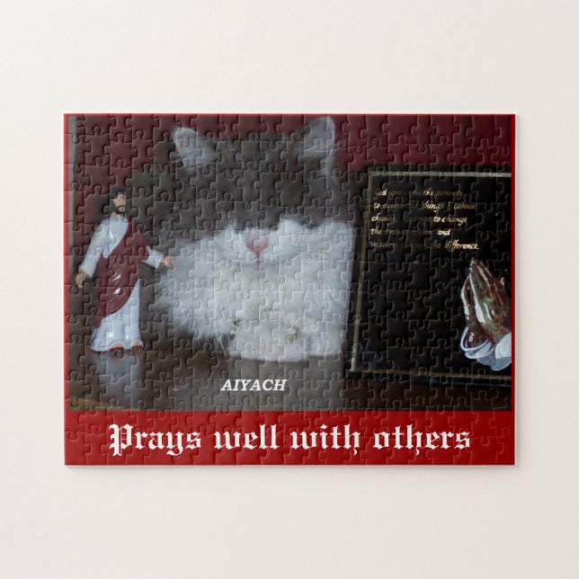 Puzzle chat priant (Horizontal)