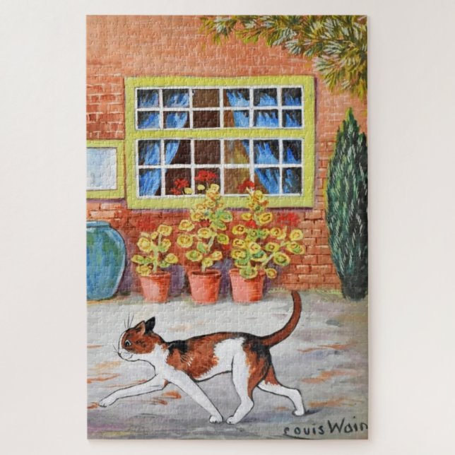 Puzzle Chat Prowling, Louis Wain (Vertical)