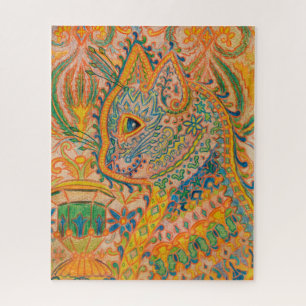 Puzzle Chat psychédélique par Louis Wain