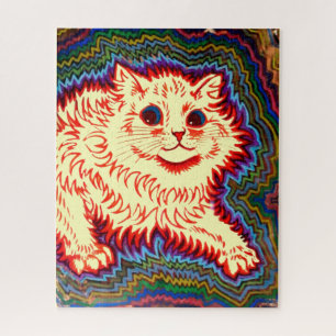 Puzzle Chat psychédélique vintage par Louis Wain