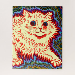 Puzzle Chat psychédélique vintage par Louis Wain