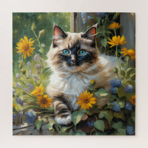 Puzzle Chat Ragdoll coloré, amusant et difficile