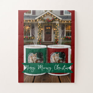 Puzzle Chat roux, Texte de photo personnalisable , Meowy 