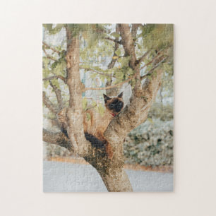 Puzzle Chat Siamese Mignonne Sur L'Arbre