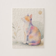 Chat silencieux au clair de lune
