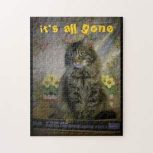Puzzle Chat triste, Cheeseburger tous partis.