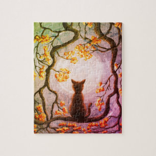 Puzzle Chat Whimsical dans l'art de la peinture sur Plein