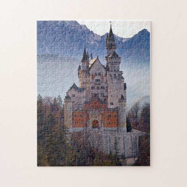 Puzzle Château bavarois Neuschwanstein en hiver (Vertical)