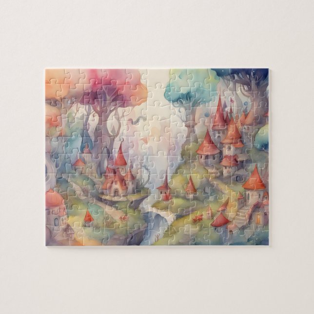 Puzzle Château coloré Imaginaire World (Horizontal)