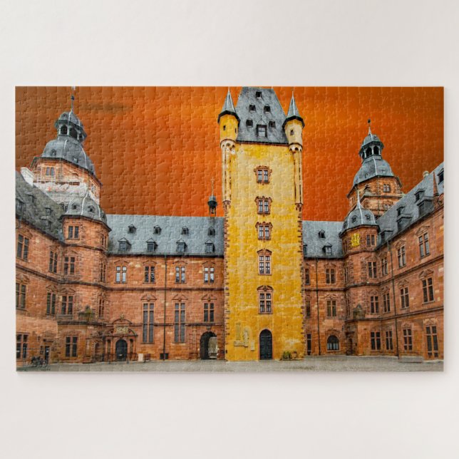 Puzzle Château d'Aschaffenbourg Allemagne. (Horizontal)