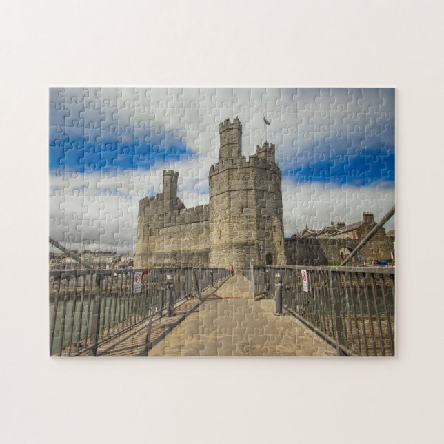 Puzzle Château de Caernarfon. Pays de Galles (Horizontal)